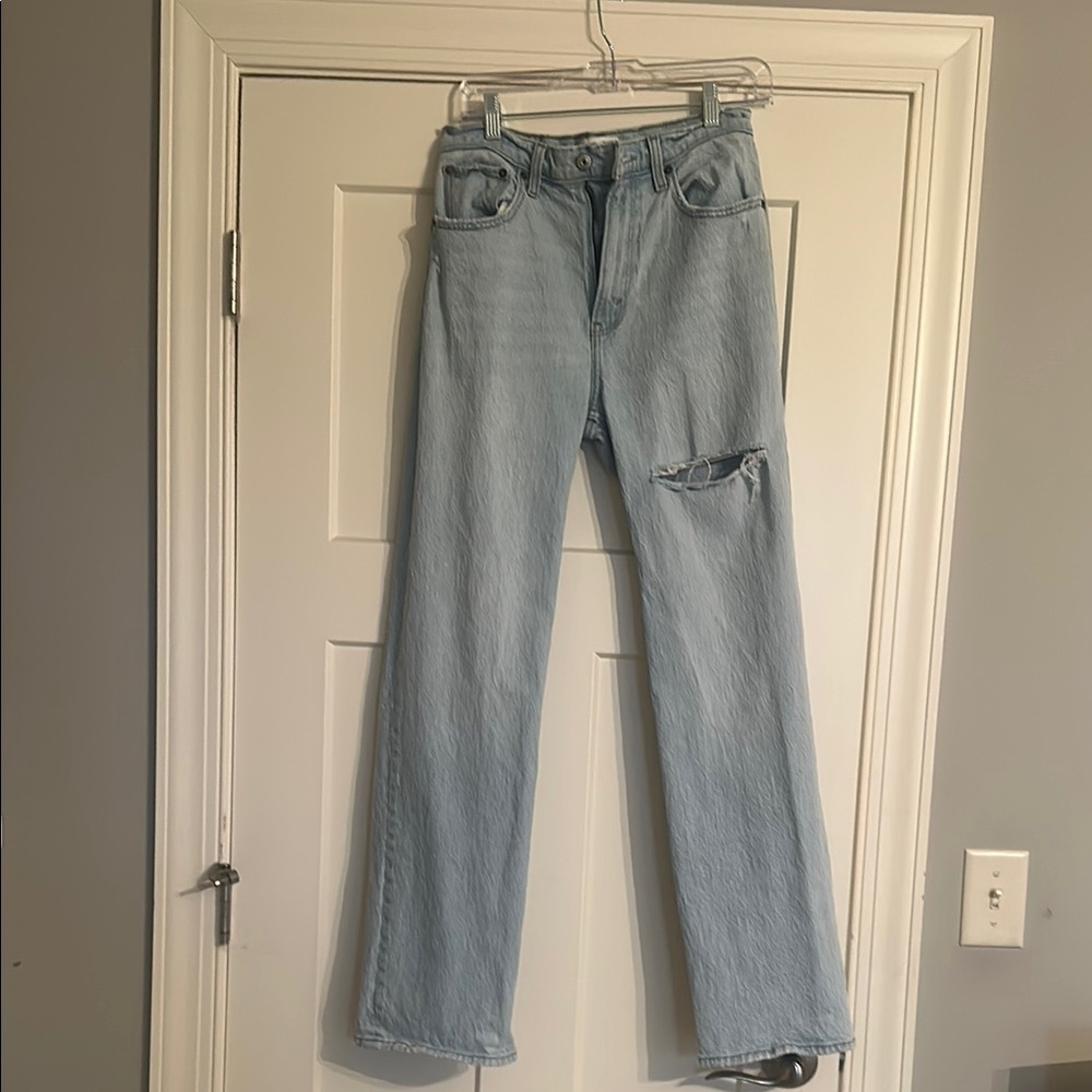 Light Blue Distressed Women's Jeans